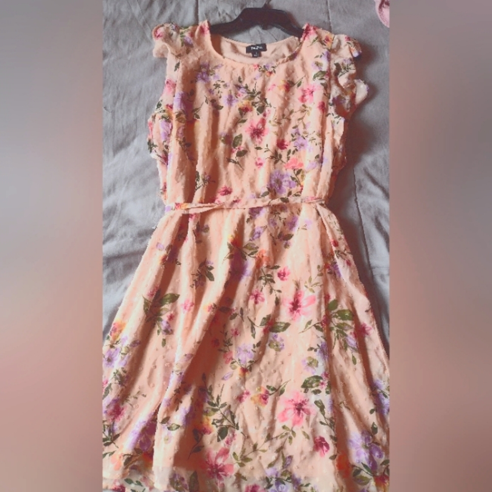 Pink floral dress
